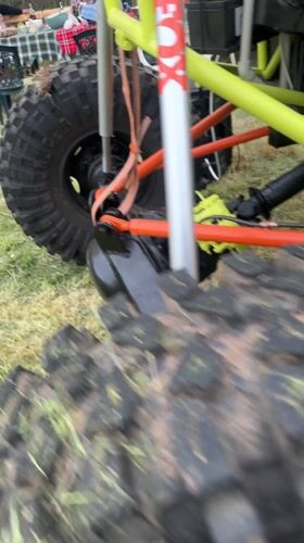Yellow homemade buggy spotted in Bulgarian field