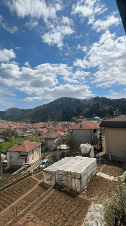 Morning views captured of mountain town Zlatograd, Bulgaria