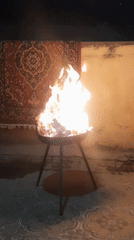 Brazier fire burns indoors in Cairo residence