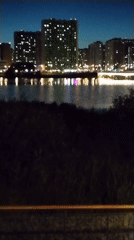 Nighttime scenes along the Lyubertsy embankment and streets