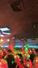 Late night celebration at packed Sofia nightclub
