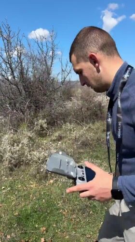 Drone operator captures rural Bulgarian countryside near Logodaj villages