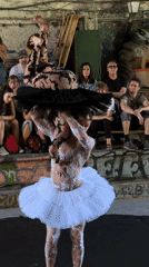 Contemporary ballet performance in industrial Paris venue