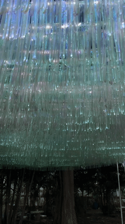 Shimmering art installation observed in Choeng Thale, Thailand