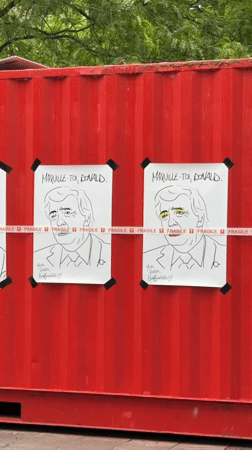 Trump artwork removed from Paris street installation