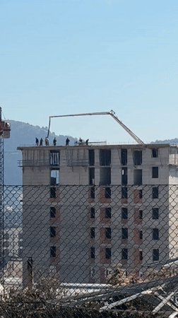 Daily life and construction activity documented in Bar, Montenegro
