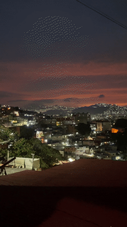 Dramatic sunset colors streak across Caracas skyline Saturday evening