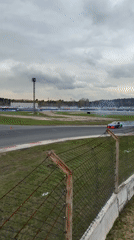 Drift cars perform smoky maneuvers at Ostrovtsy track