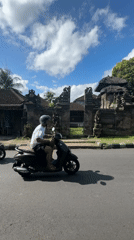 Morning street life documented in Tabanan, Indonesia
