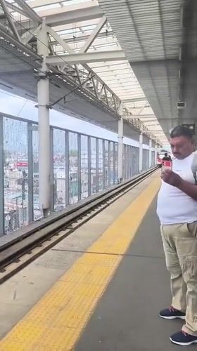 Commuters documented at Toluca train station during evening rush