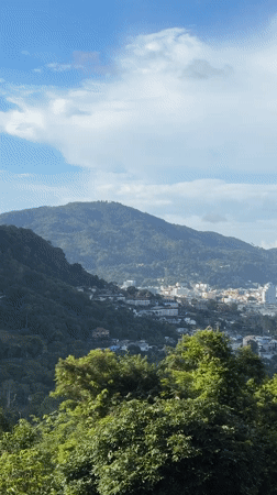 Early morning zipline viewpoint visit overlooking Patong coastline