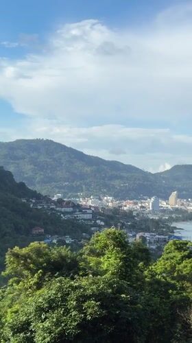 Early morning zipline viewpoint visit overlooking Patong coastline