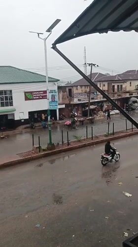Rainy day street life documented across Bukuru, Nigeria