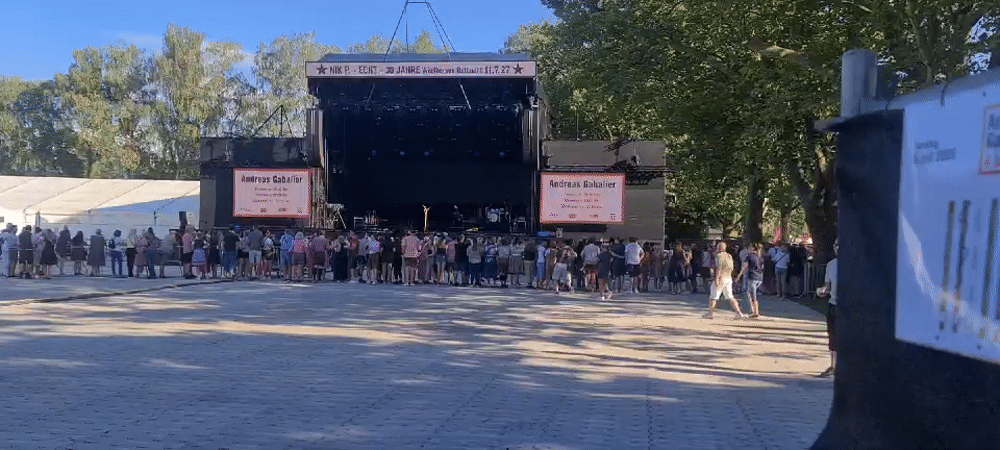 Andreas Gabalier plays outdoor concert in Klagenfurt, Austria
