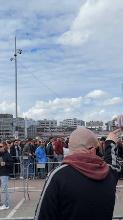 Crowds gather at Yves Saint Laurent event in Amsterdam