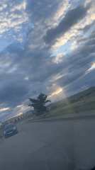 Dramatic sky with light beams observed in Tbilisi