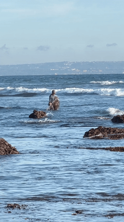 Morning beach activities captured at North Kuta, Indonesia