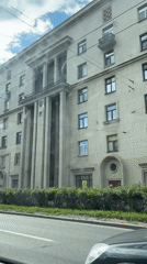 Classical stone building with columns documented in Saint Petersburg