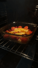 Home cooking and meal preparation captured in domestic setting