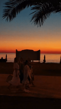 Batumi sunset to nightlife: beach promenade into glowing bars