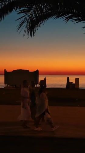 Batumi sunset to nightlife: beach promenade into glowing bars