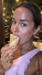 Woman spotted at Bali locations enjoying ice cream, shopping