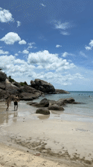 Morning beach scene documented at Baan Chaweng Noi, Thailand