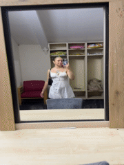Mirror selfies in a dressing room, Aksu, Turkey