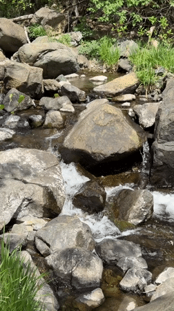 Rocky stream with small waterfalls documented in Zamčanje, Serbia