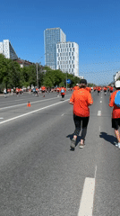 Marathon runners compete in sunny Ufa, Russia event
