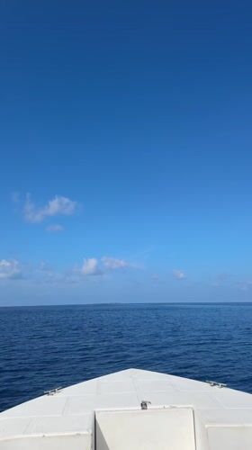 Boat journey recorded in calm waters near Ukulhas, Maldives