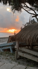 Sunset hour on Kathaluwa Beach, Sri Lanka