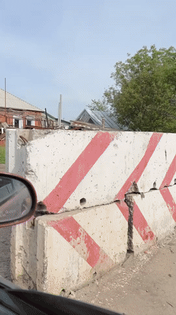 Damaged building documented in Zolochiv, Ukraine