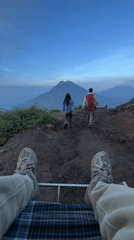 Nighttime sulfur mining operations documented in Indonesia volcanic site