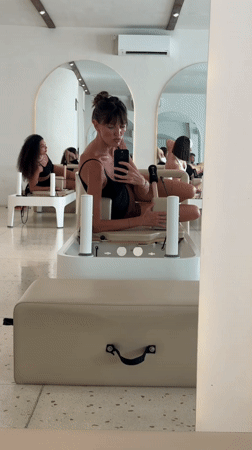 Women attend morning Pilates class in Pererenan studio