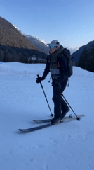 Skiers traverse snowy terrain in Vallorcine, France