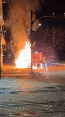 Waste containers ablaze on Sofia's Vitosha Boulevard, firefighters respond