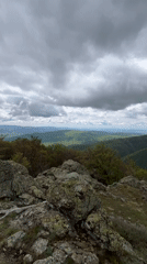Hiker spotted on mountainous terrain near Tazha, Bulgaria