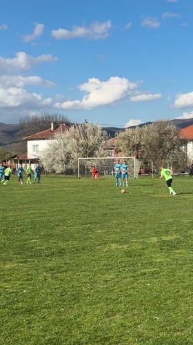 Soccer match underway in Zhabokrat, Bulgaria