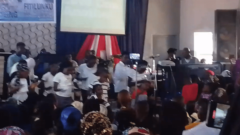 Community dance celebration at Nigerian church gathering