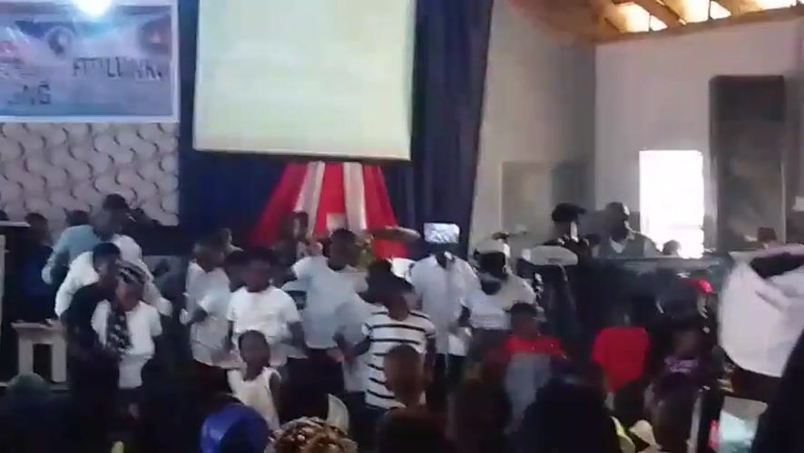 Community dance celebration at Nigerian church gathering