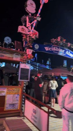 Nighttime festival draws crowds to Munich beer garden