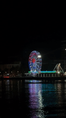 Summer night on the Vlora waterfront, Albania