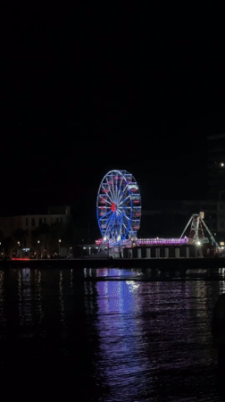 Summer night on the Vlora waterfront, Albania