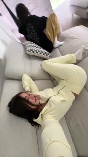 Casual couch hangout in a Mexico City living room