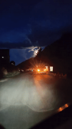 Moonlit night drive through mountain roads near Gondhla