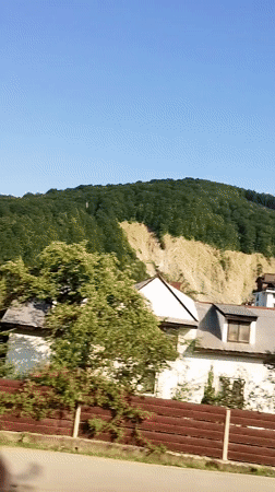 Driving through rural Eastern Europe: villages, fields, and forest