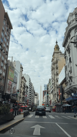Buenos Aires Obelisco viewed from multiple street perspectives