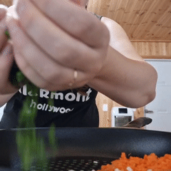Home cooking in Dunnae-myeon with a baby in tow