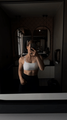 Woman takes fitness selfies in Ternopil bathroom